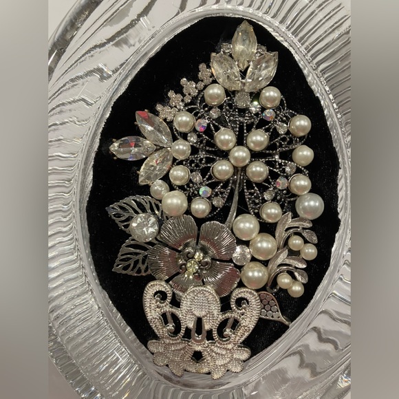 FRAMED JEWELRY ART COLLAGE IN GLASS FRAME. UNIQUE HANDMADE OOAK 🎁 - Picture 2 of 9